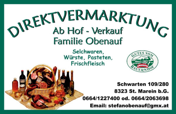 Logo Direktvermarktung Ab Hof Verkauf Familie Obenauf