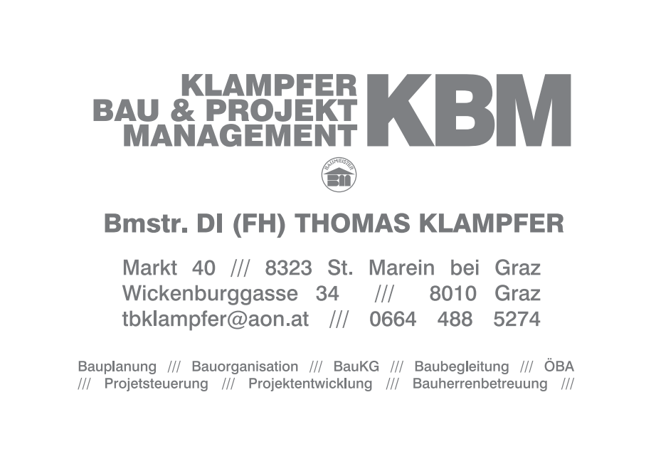 Baumeister DI (FH) Klampfer Thomas Logo