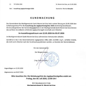 Jagdpachtauszahlung